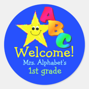 Welcome School Stickers