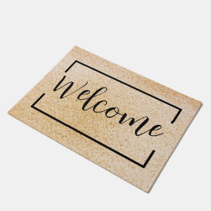 Welcome Script Door Mat Housewarming Front Door