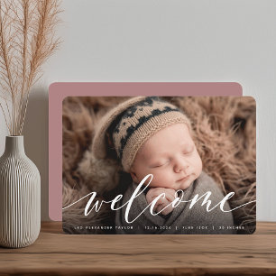 Welcome Script   Photo Birth Announcement