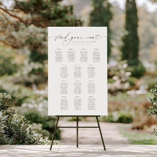 Welcome Seating Chart 13 Tables Modern Script