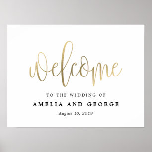 Welcome Sign Choose Your Size Lovely Calligraphy