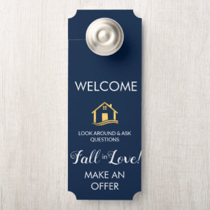 welcome sign in Real Estate Sign, door hanger
