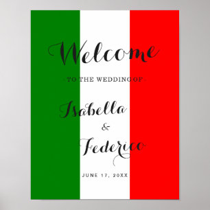 Welcome Sign Italy Italian Wedding