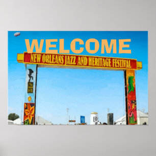 Welcome Sign, Jazz Music, Poster