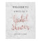 Welcome Sign Marble Faux Rose Gold Bridal Shower