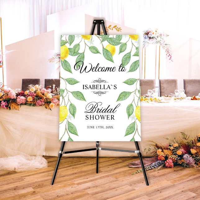 Welcome Sign | Modern Lemon Boho Bridal Shower (Creator Uploaded)