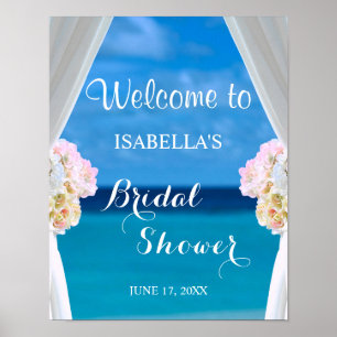 Welcome Sign Ocean Beach Summer Bridal Shower