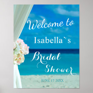 Welcome Sign Ocean Beach Summer Bridal Shower