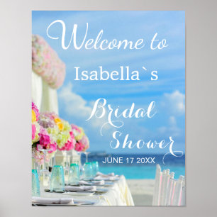 Welcome Sign Ocean Beach Summer Bridal Shower