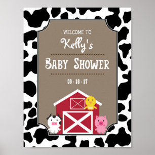 Welcome Sign / Poster - Farm Animals