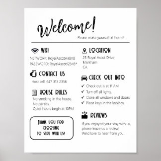 Welcome Sign Print, Value Poster Paper (Matte)