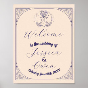 Welcome Sign Tarot Wedding Hearts Crystal Moon