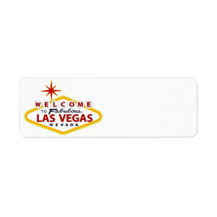 Welcome Sign to Las Vegas Custom Blank Labels