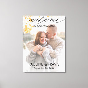 Welcome sign wedding modern text