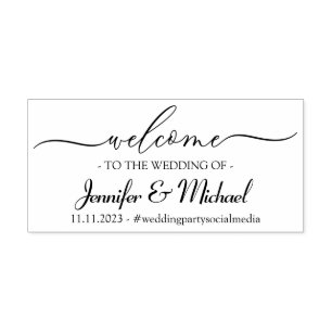 Welcome Signature Wedding Celebration Simple Self-inking Stamp