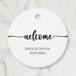 Welcome Simple Minimalist Modern Favour Tag
