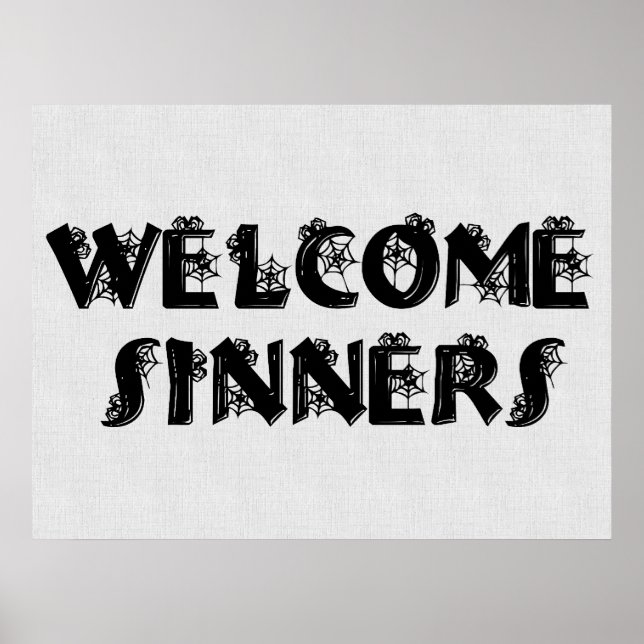 Welcome Sinners! Poster (Front)