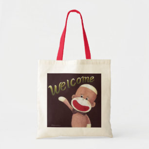 Welcome Sock Monkey Bag
