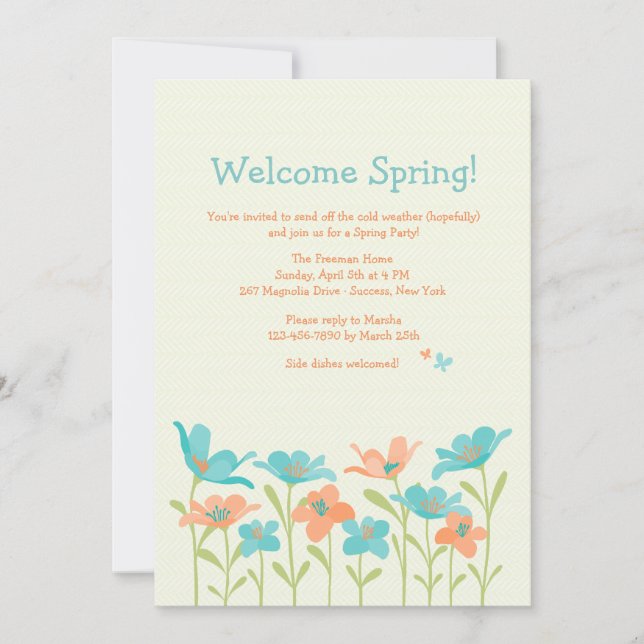 Welcome Spring Invitation (Front)