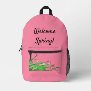 Welcome Spring!  Printed Backpack