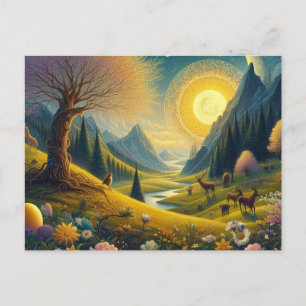 Welcome Spring's Melody on the Equinox Postcard