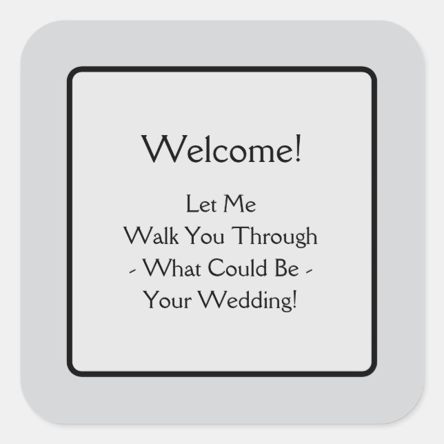 Welcome Square Sticker (Front)