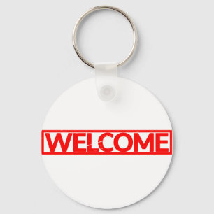 Welcome Stamp Key Ring