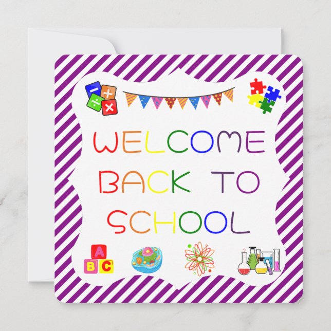 Welcome Students Back to School Card (Front)