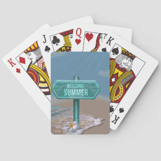 Welcome Summer Vector Drawing Playing Cards