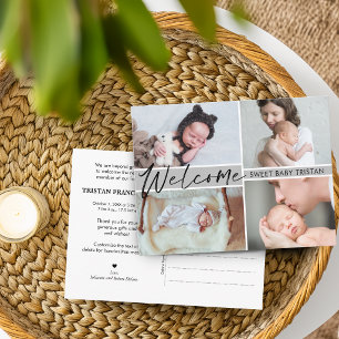 Welcome Sweet Baby Birth Announcement Postcard