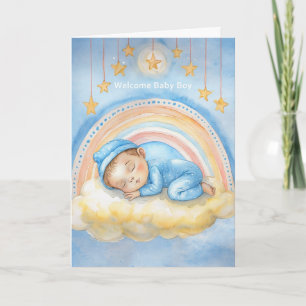 Welcome Sweet Baby Boy Card