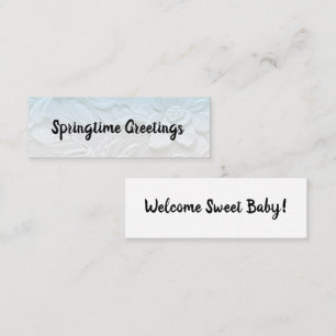 Welcome Sweet Baby/Springtime Greetings Mini Busin Business Card