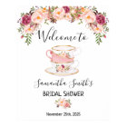 Welcome Tea bridal shower pink floral sign