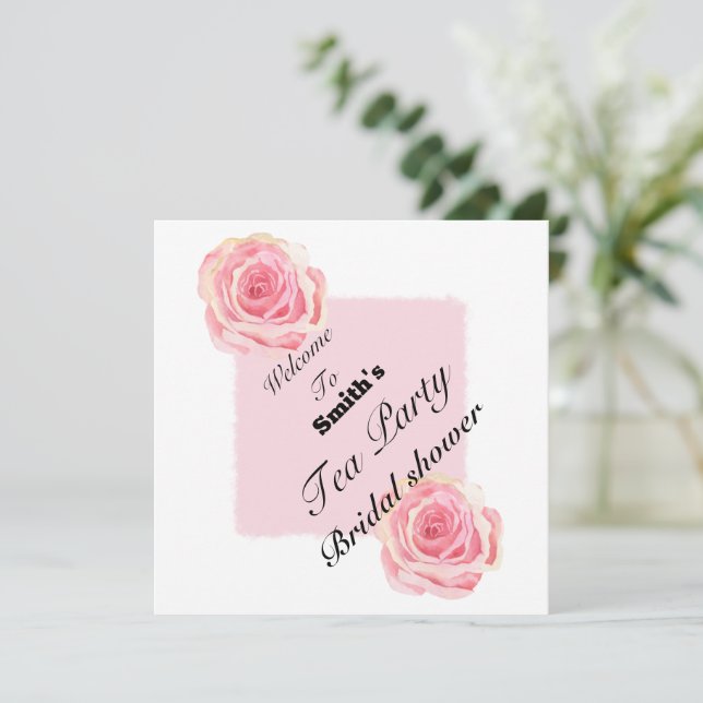 welcome tea party invitation (Standing Front)