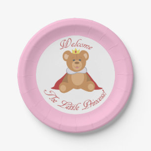 Welcome The Little Princess Paper Plate