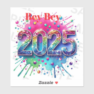 Welcome the New Year Sticker Design