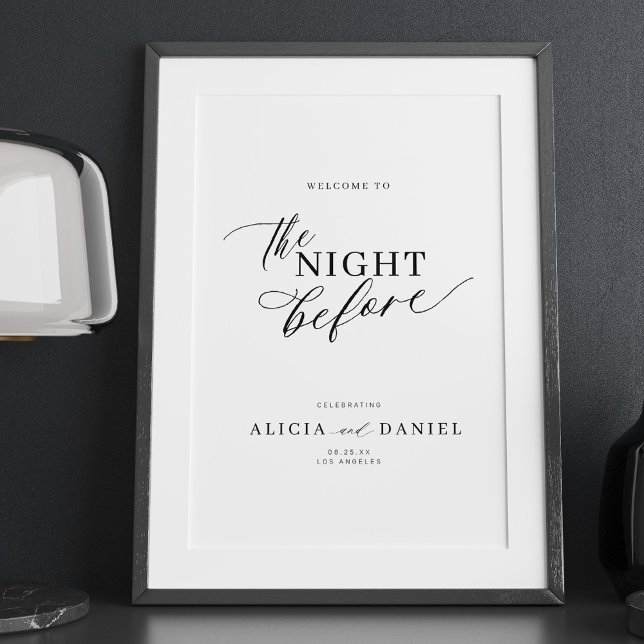 Welcome the night before rehearsal dinner sign (Creator Uploaded)