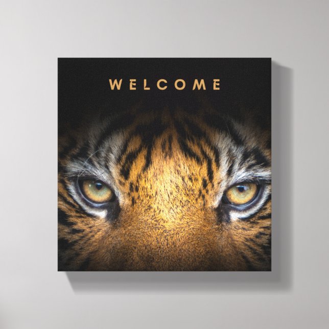 Welcome Tiger face canvas  Print (Front)