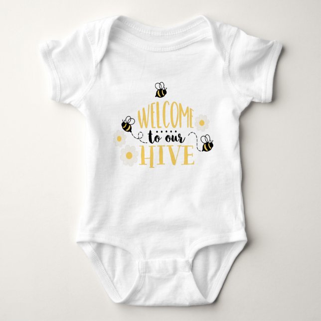Welcome To &#160;Hive Baby Bodysuit (Front)