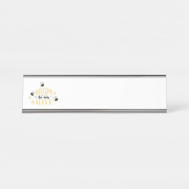 Welcome To  Hive Desk Name Plate (Front)