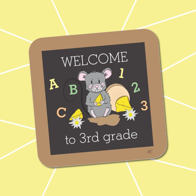 Welcome to 3rd Grade Cartoon Mouse Stickers (Creator Uploaded)