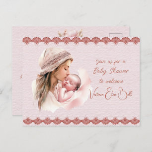 Welcome to a Baby Girl Shower Invitation Postcard