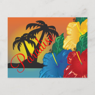 Welcome to a Beautiful Tropical Paradise Postcard