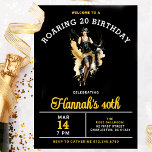 Welcome to a Roaring 20 40th Birthday Party Invitation<br><div class="desc">Chic Roaring 20 Birthday Party invitation features a flapper girl dancing in the centre. The eye-catching bold black,  gold and white colour scheme is certain to generate excitement when your guests receive their invitation.</div>