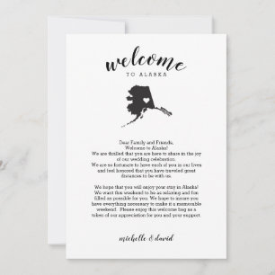 Welcome to Alaska Wedding Letter & Itinerary