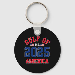 Welcome To America Gulf Est 2025 Usa American Flag Key Ring