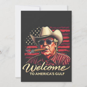 Welcome to America's Gulf Funny Trump America Holiday Card