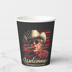 Welcome to America's Gulf Funny Trump America  Paper Cups
