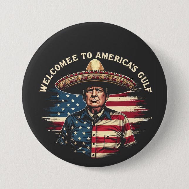 Welcome to America's Gulf Trump East Coast  7.5 Cm Round Badge (Front)