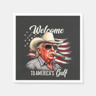 Welcome to America's Gulf Trump East Cost Mexico Napkin